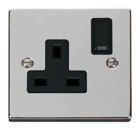 VPCH035BK  Deco Victorian 1 Gang 13A DP Switch/Socket Outlet